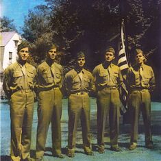 Scott's father, Bob Jones (2nd from left) and his 4 brothers all in WWII