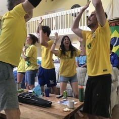 Sweet time watching Brazil together on family vacation!