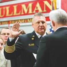 January 31, 2012 - Pullman - New fire chief takes oath of office