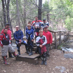 Sean and friends leaving Mike's ashes near a river outside Yosemite.