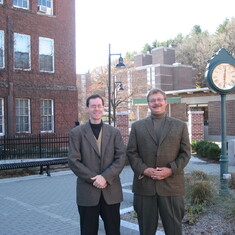 Sean & Josh Spero on Fitchburg State Univ. campus (Fitchburg, MA) just after he visited my IR class!