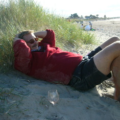 Chilling on Burrow beach 2005