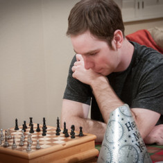 Sean playing chess