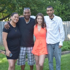 Dad, sister Tiara and Alyssa