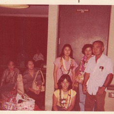 With dad's family at the Honolulu airport
