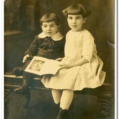 Selma (right) with her brother