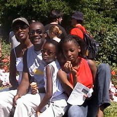 With family at Butchart garden, Victoria, British Columbia 