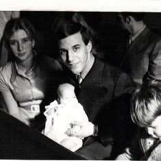 Aunt Mary, Louis, Joe and Peter at brother's baptism