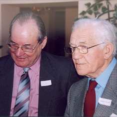 Charles with a friend at a Christian reunion in Pontypridd (his birth place), South Wales.