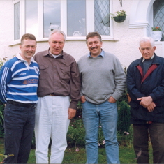 On the left Charles's son Noel, centre left a good friend from Holland Arie Kleijne, centre right Charles's son Joseph and Charles on the right.