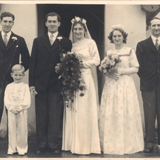 Charles and Betty marry at Kenfig Hill, South Wales in 1951.