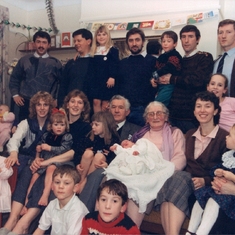 Charles and Betty surrounded by their extended family which eventually comprised 15 grandchildren.