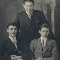 Charles as an older teenager with a couple of his pals. The person on the right was his good friend Arnold Lyness.