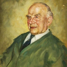 This is an oil painting of Mr John Evans who died age 112, the oldest man in the world at the time. Charles met him and painted him in 1987. The portrait is now held at the Swansea Museum.