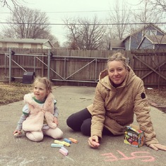 Girls and chalk