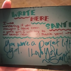 Notes from Santa (aka Shannon) she left every year when we were little. 