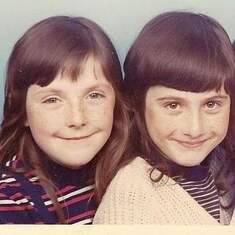 My mum and auntie when they were young