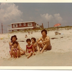 Choi family at the beach