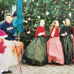 Tatjana, Sharon, and Brett's carolers, 2000