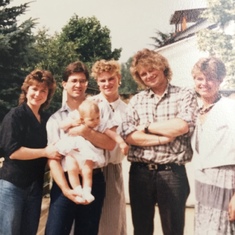 Brett, John, baby Sarah, Mahria, Erich, Sharon - Wiesbaden 1987