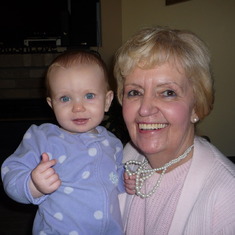 Grandma Sharon with great-grand-daughter Mackenzie