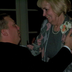 Sharon with grandson Jonathan at his wedding November 2011