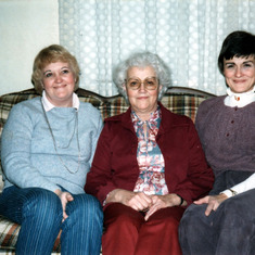 Sharon with her mother Edith and sister Esther