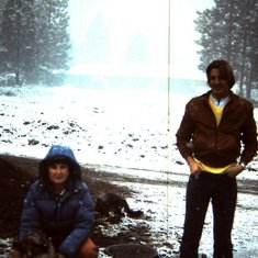 Mom, David and Bonnie in the snow