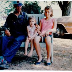 Sharon and Kim with Wanda's dad in Blue Eye, Arkansas (pop. 36)