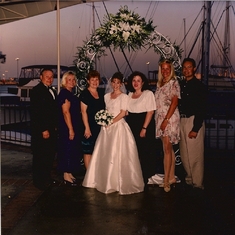 Robbie's wedding day with CA family-1996