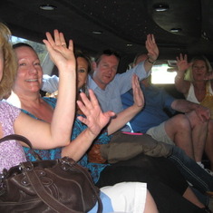 A limo ride to Napa with Sharron, family and friends May 2012