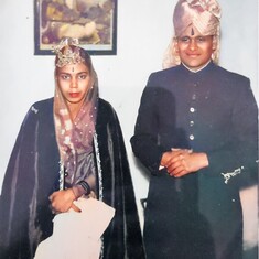Dr Shashi Prakash and Dr Satya Parkash on their wedding day