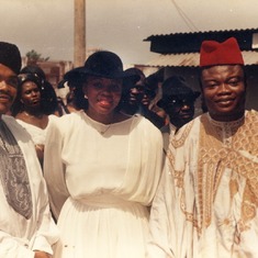 Shawcross Moore, Dr. Mrs. Catherine Okpareke (Sister) and Chief Prince Nnamdi Moore-Obioha (Brother)