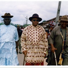 Shawcross Moore (middle), Chief Obii C.N Obioha (right)