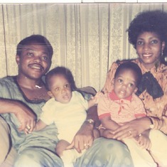 Shawcross Moore, Alexander Shawcross-Obioha (Son), Chimaobi Shawcorss Godwin Jr. Obioha (Son), Eve (Wife)