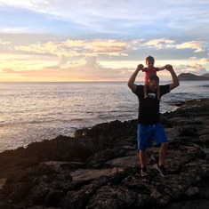 with Donovan at our favorite Ko'Olina sunset watching spot