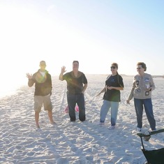 With Mom, Mike and GG on Pensacola Beach.