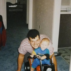 Shawn age 21 and his son Kyler .
