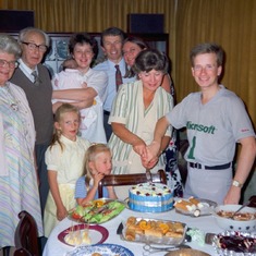 Left to right: Elsie Wyard, Jim, Rebecca, Kathryn & Sarah, Hannah, Gordon, Susan, Sheilagh, Adrian