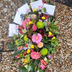 Flowers from the Funeral in Aberystwyth