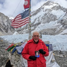Shelly at Everest Base Camp April 2022.