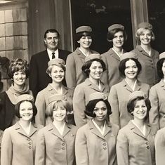 Marsha & Sherry (my best friend for over 50years) Pan Am stewardess graduation day, Feb. 28,1969