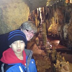 Checking out the caves