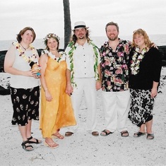 celebrating Bonnie and IBs wedding in Hawaii 2004