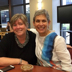 Sherry with Laurie Baefsky at the WI Institute for Discovery — 2017