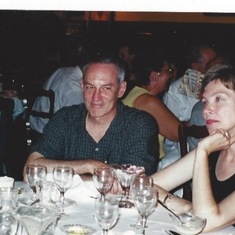 Hank and Sheryl, Brasserie Bofinger, Paris, circa 2000