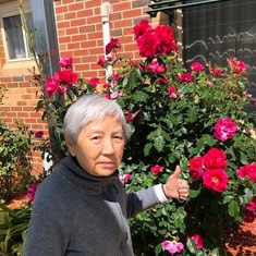 Grandma with her flowers