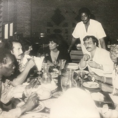 Mom with Nina Simone and her band on a trip she took after her divorce.