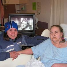 Me(Laura) on the left, and my mother Shirley in her nursing home, where I looked after her for years