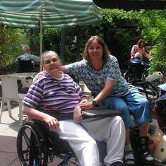 My mother Shirley on the left, me(Laura) on the right...at her nursing home Banfield Pavilion.